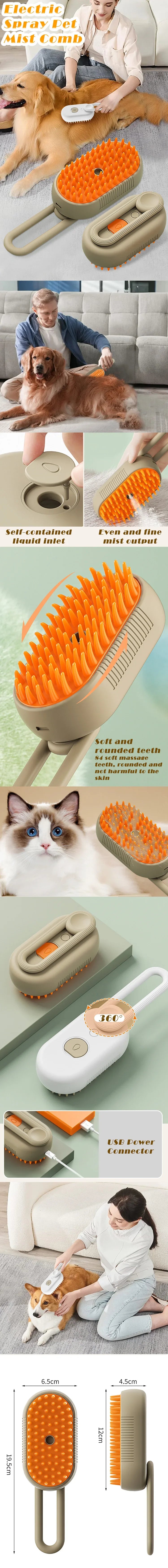 Cat Hair Steam Brush